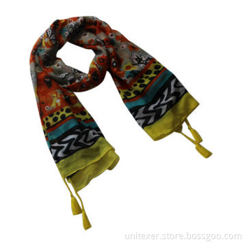 Polyester Scarf, 2014 Autumn New Design, Customized Services are Provided